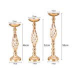 CS001 Dining table candlestick ornaments gold iron vase twisted candle holder wedding flower vase - Image 2