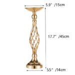 CS001 Dining table candlestick ornaments gold iron vase twisted candle holder wedding flower vase - Image 10