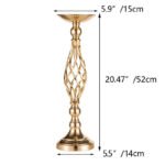 CS001 Dining table candlestick ornaments gold iron vase twisted candle holder wedding flower vase - Image 11