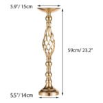 CS001 Dining table candlestick ornaments gold iron vase twisted candle holder wedding flower vase - Image 12