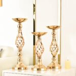 CS001 Dining table candlestick ornaments gold iron vase twisted candle holder wedding flower vase - Image 3