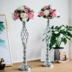 CS001 Dining table candlestick ornaments gold iron vase twisted candle holder wedding flower vase - Image 5