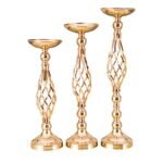 CS001 Dining table candlestick ornaments gold iron vase twisted candle holder wedding flower vase - Image 9