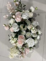 FA002 White roses with leaves flower arch 6ft 7ft 8ft - Image 3