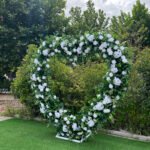 FA003 Leaves with white roses flower arch 6ft 7ft 8ft - Image 6