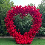 FA007 Red roses flower arch 6ft 7ft 8ft