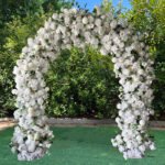 FA008 White roses flower arch 6ft 7ft 8ft - Image 5