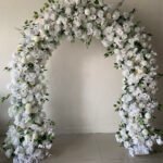 FA008 White roses flower arch 6ft 7ft 8ft - Image 8