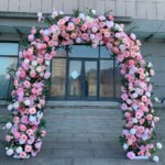 FA013 Pink roses flower arch 6ft 7ft 8ft