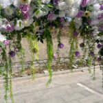 FA014 White roses with leaves flower arch 6ft 7ft 8ft - Image 3