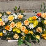 FA015 Yellow roses with leaves flower arch 6ft 7ft 8ft - Image 4