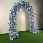 FA016 Blue wihte roses flower arch 6ft 7ft 8ft - Image 6