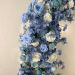 FA016 Blue wihte roses flower arch 6ft 7ft 8ft - Image 3