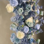 FA016 Blue wihte roses flower arch 6ft 7ft 8ft - Image 4