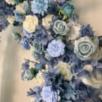 FA016 Blue wihte roses flower arch 6ft 7ft 8ft - Image 2