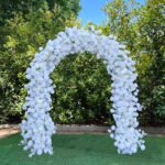 FA018 White roses flower arch 6ft 7ft 8ft - Image 7