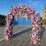 FA020 Purple roses flower arch 6ft 7ft 8ft - Image 6
