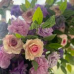 FA021 Purple roses with leaves flower arch 6ft 7ft 8ft - Image 6