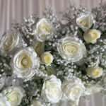 FA023 Whie roses with gyp flower arch 6ft 7ft 8ft - Image 2