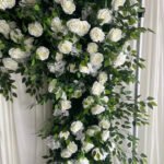 FA024 White roses with leaves flower arch 6ft 7ft 8ft - Image 2