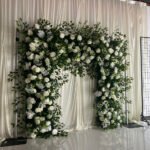 FA024 White roses with leaves flower arch 6ft 7ft 8ft - Image 7