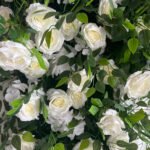 FA024 White roses with leaves flower arch 6ft 7ft 8ft - Image 3