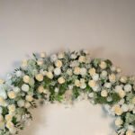 FA029 Ivory roses with leaves flower arch 6ft 7ft 8ft - Image 3