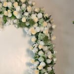 FA029 Ivory roses with leaves flower arch 6ft 7ft 8ft - Image 2