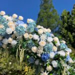 FA037 Blue roses with leaves flower arch 6ft 7ft 8ft - Image 4