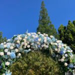 FA037 Blue roses with leaves flower arch 6ft 7ft 8ft - Image 7