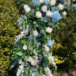 FA037 Blue roses with leaves flower arch 6ft 7ft 8ft - Image 2