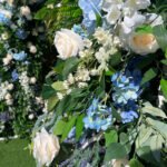 FA037 Blue roses with leaves flower arch 6ft 7ft 8ft - Image 3
