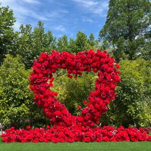 FA039 Red roses flower arch 6ft 7ft 8ft