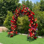 FA040 Colorful roses with leaves flower arch 6ft 7ft 8ft - Image 6