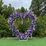 FA042 Purple roses flower arch 6ft 7ft 8ft
