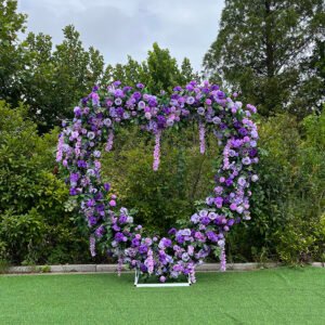 FA042 Purple roses flower arch 6ft 7ft 8ft