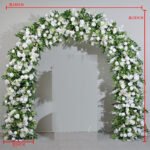 FA1001 White roses with leaves flower arch 6ft 7ft 8ft - Image 4