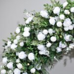 FA1004 White roses with leaves flower arch 6ft 7ft 8ft - Image 6