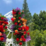 FB1004 Red roses flower backdrops set for wedding decoration - Image 3