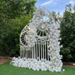 FB1007 White roses hydrangeas flower backdrops set for wedding decoration - Image 6