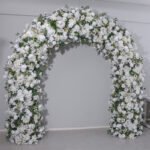 FA1013 White roses with leaves flower arch 6ft 7ft 8ft - Image 4