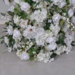 FA1013 White roses with leaves flower arch 6ft 7ft 8ft - Image 3