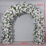 FA1013 White roses with leaves flower arch 6ft 7ft 8ft - Image 6