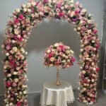 FA1016 Pink roses flower arch 6ft 7ft 8ft - Image 2