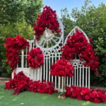 FB1016 Red roses flower backdrops set for wedding decoration - Image 6