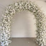 FA1017 White roses flower arch 6ft 7ft 8ft