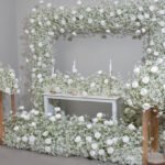 FA1018 Babysbreath white rose arch 6ft 7ft 8ft - Image 4