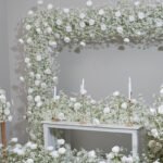 FA1018 Babysbreath white rose arch 6ft 7ft 8ft - Image 3