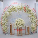 FA1021 ivory roses flower arch 6ft 7ft 8ft - Image 6