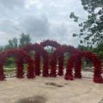 FA1022 Red roses flower arch 6ft 7ft 8ft - Image 5